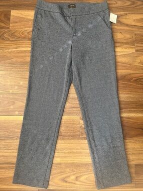 New Women crossby Trousers Pants Size 10 Formal Office Blue zigzag